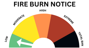 Fire Burn notice showing the level is low