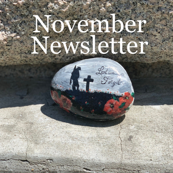 painted rock of remembrance day