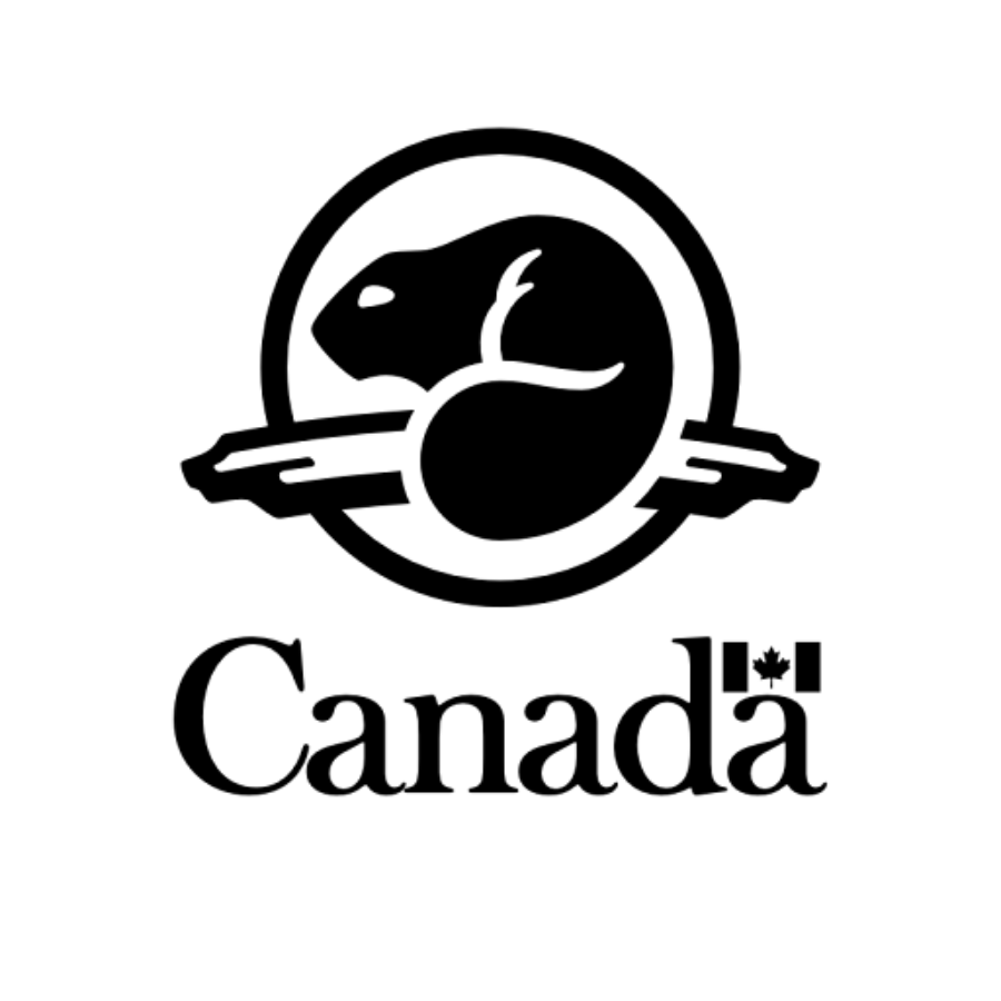 Parks canada logo, beaver on a log in a circle