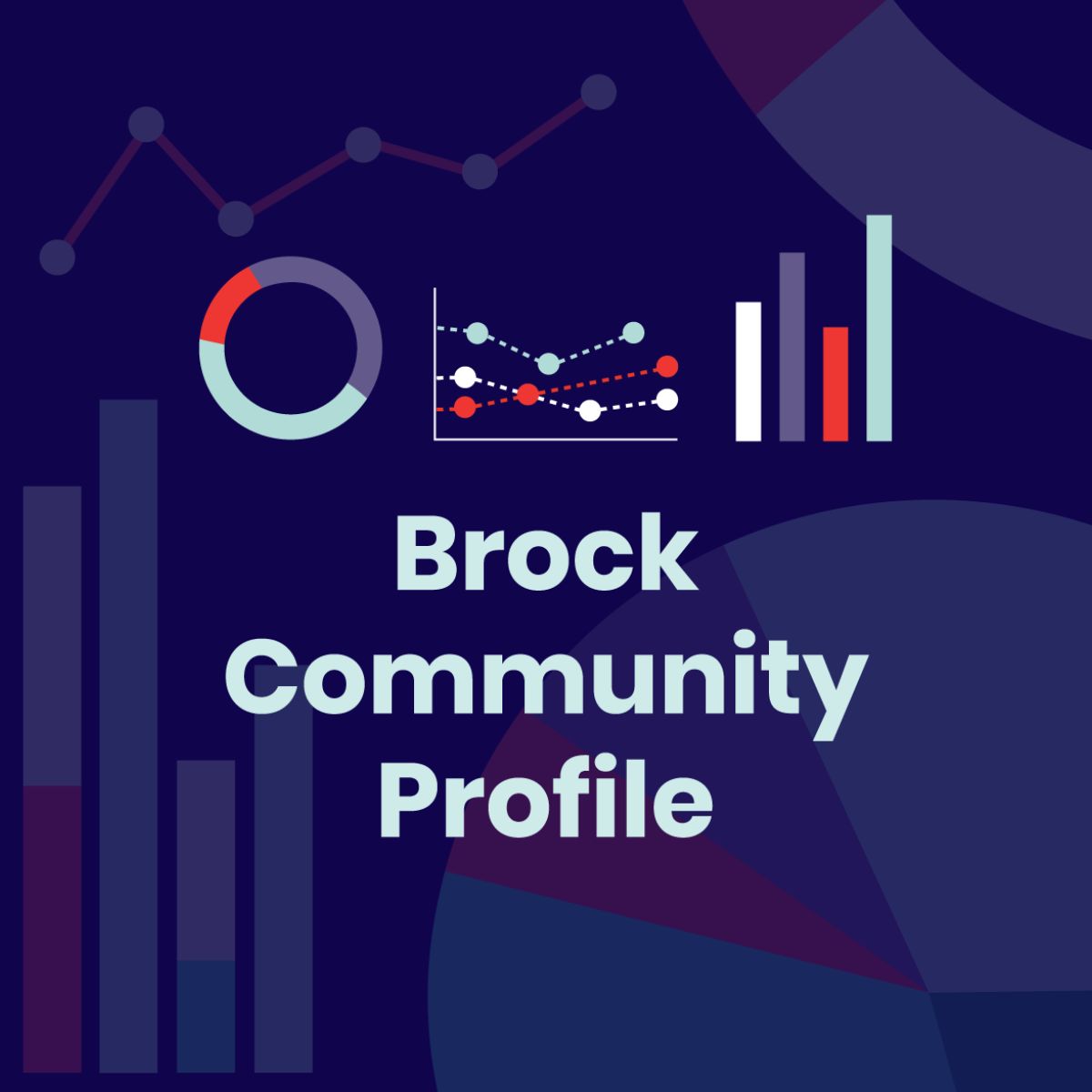 Picture of charts and graphs with the txt Brock Business Profile